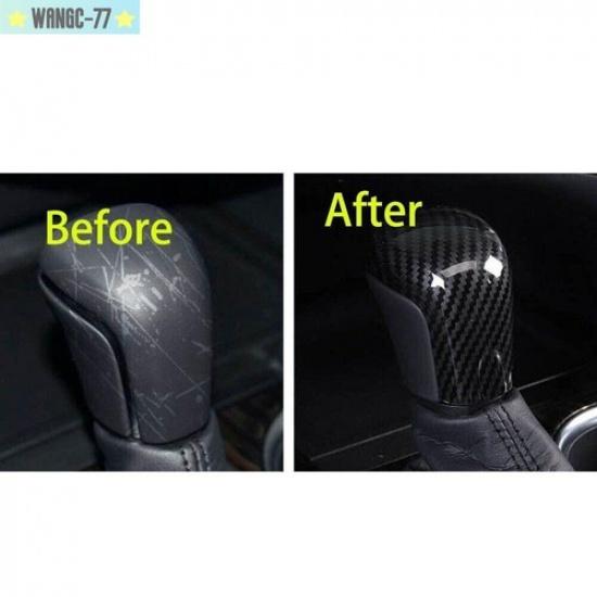 Carbon Fiber Look Car Gear Shift Knob Cover Trim For Toyota Corolla - 1X