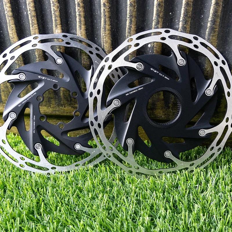 RYET Bicycle Brake Rotors 140mm/160mm 6-Bolts&Center-Lock MTB Rotors Road Bike Bicycle Disc Brake Rotors Bicycle Accessories