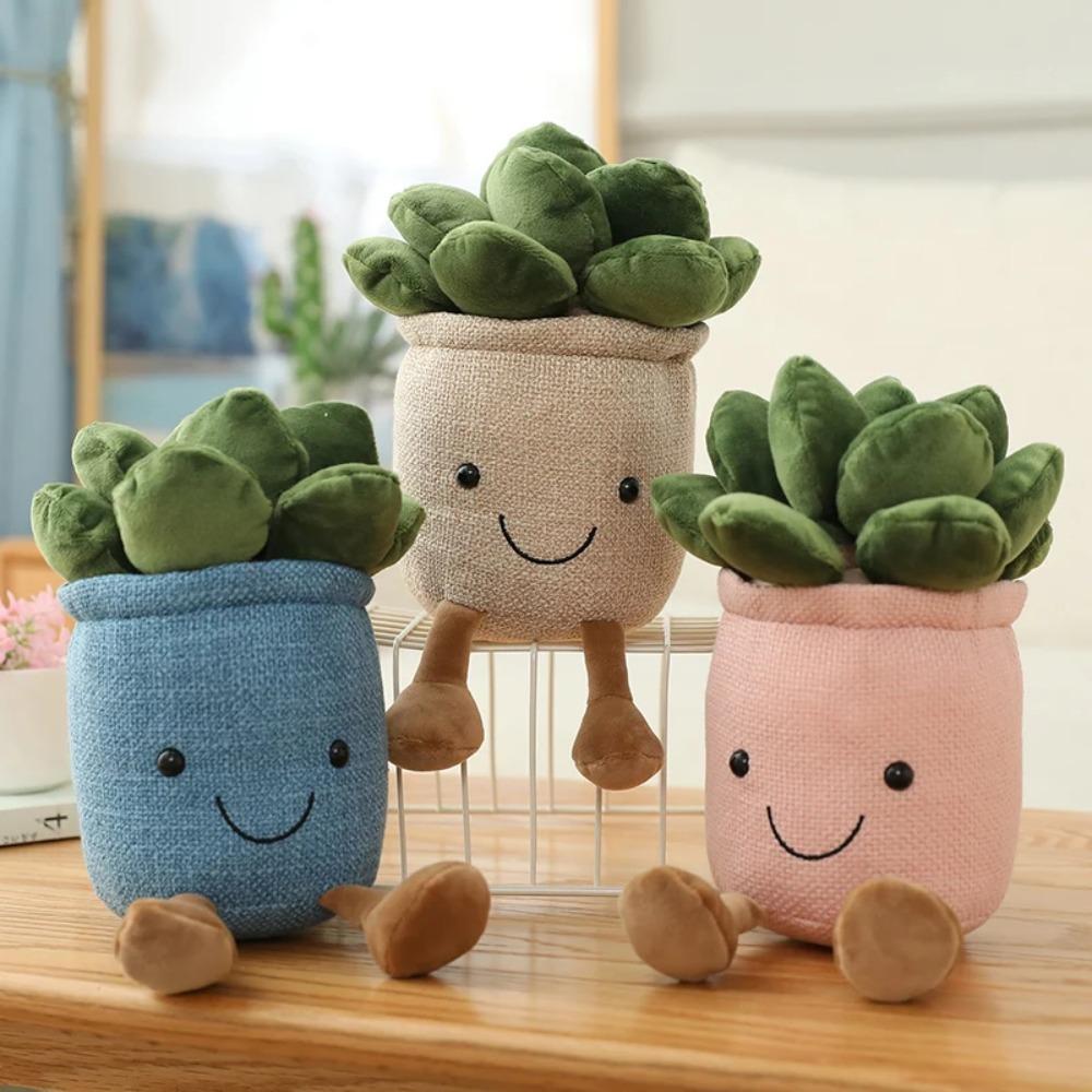 All Series Lifelike Tulip Succulent Plants Plush Stuffed Bookshelf Decor Toy Soft Doll Kawaii Pillow for Girls Birthday Gifts