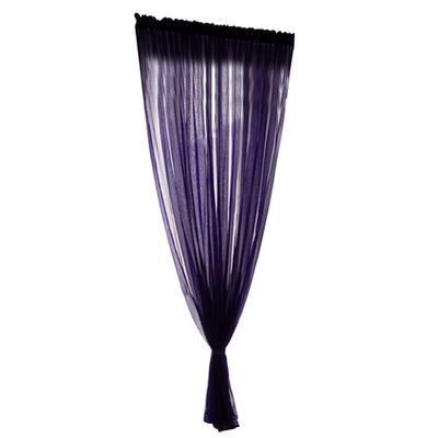 Cortina de tule voile de janela de poliéster estilo simples painéis transparentes quarto sala de estar decoração roxo