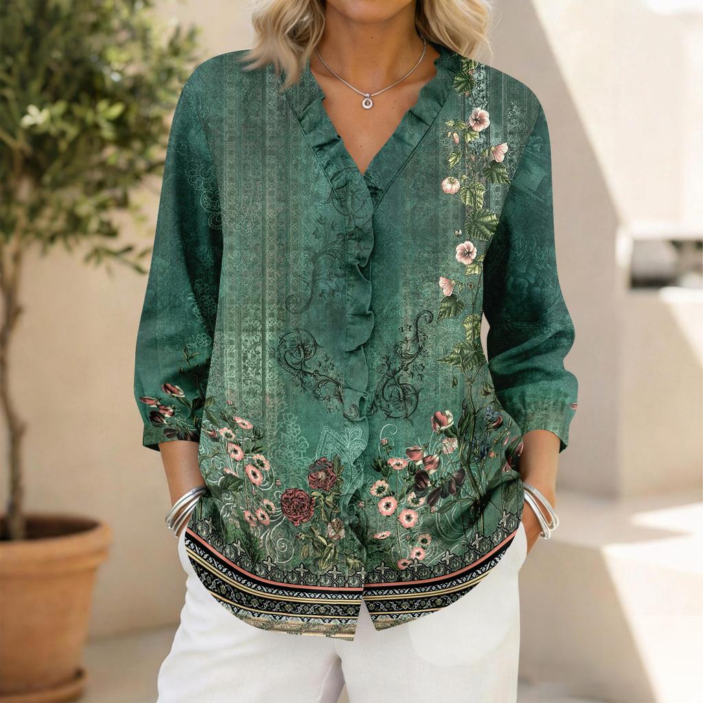Women's 3/4 Sleeve Shirts Graphic Tees Shirts Casual Basic Tops Pullovers