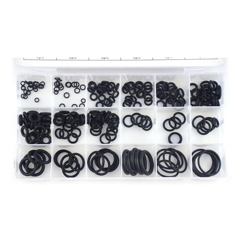 Black Rubber O Rings Assortment Set for Plumbing Garage Workshop Supplies for Car Faucet Pressure Plumbing Repair