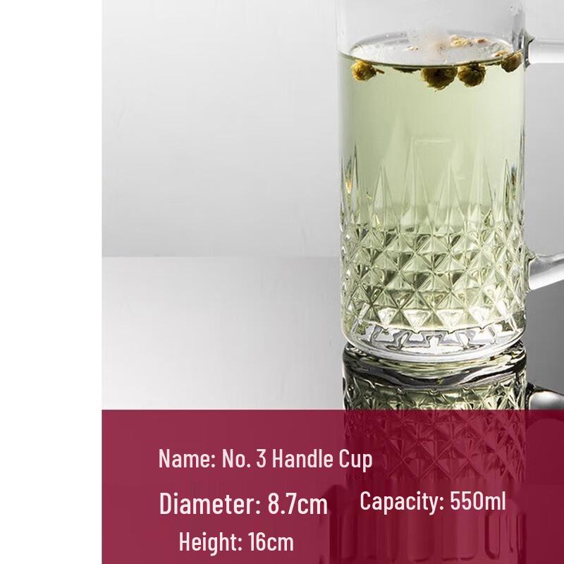 Shangqi Handled Glass Tea Cup