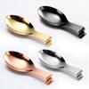 Fish Shape Stainless Steel Spoon Rest Thickened Cooking Spoon Buffet Clip Turner Tray Hotel Restaurant Kitchen Utensil Holder