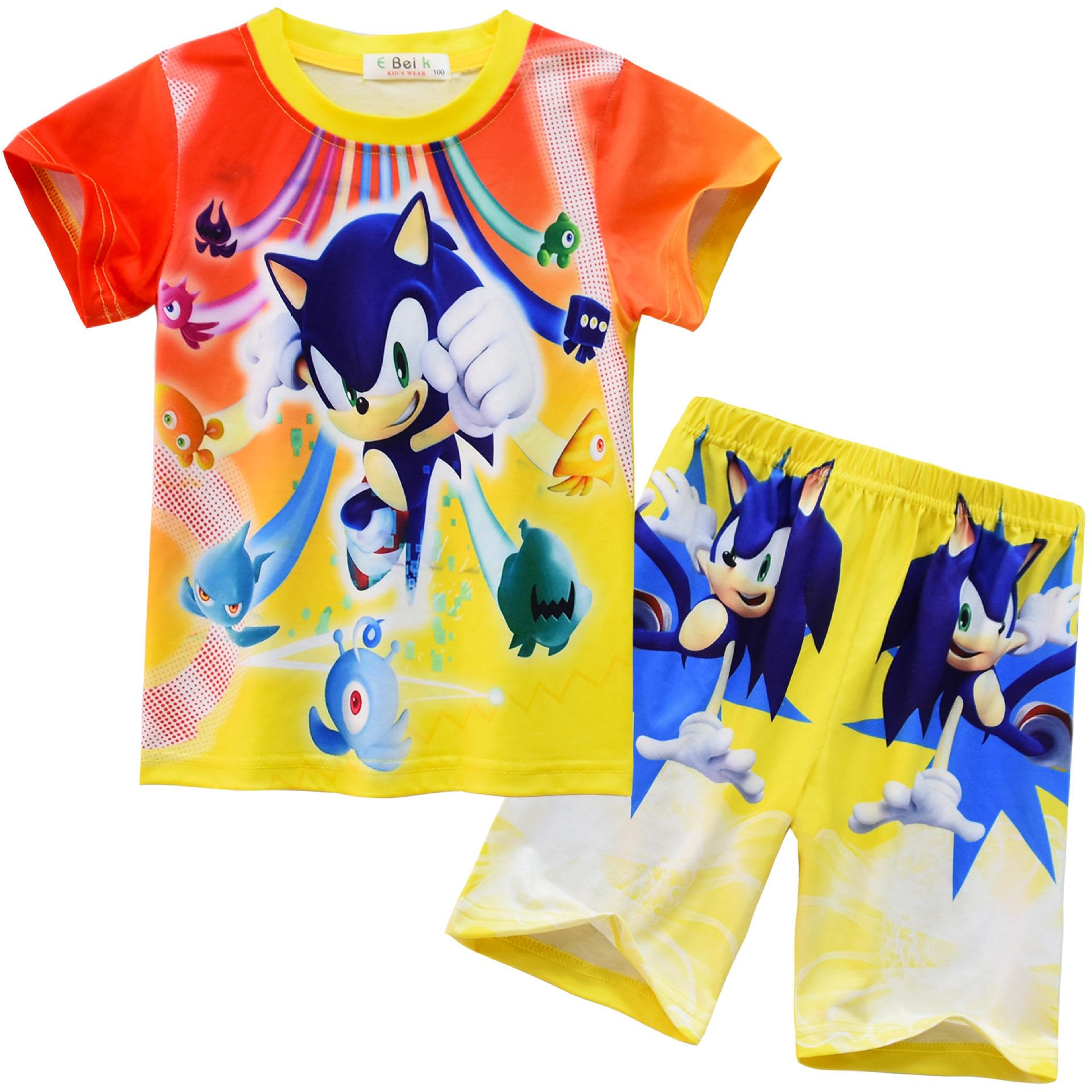 

Cartoon Digital Printing, Children S 110-150 Short-Sleeved Loungewear Set 897 110