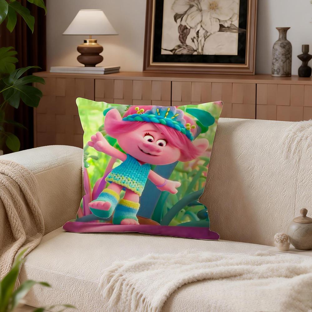 Kids Trolls Cushion Cover Cushion Cover Set 4Pcs 50x50 45x45 40x40 Pillowcase Decorative Sofa Home Decor