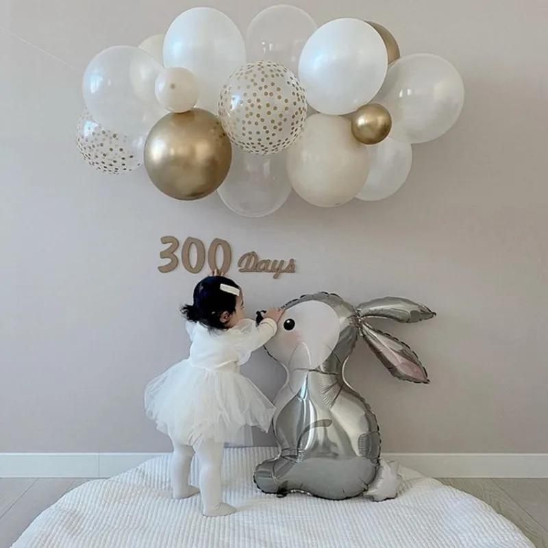 Happy Birthday Cake Balloons Large 3-Layer Color Candle Cake Balloons Bear Cake Ballon for Kid Birthday Party Baby Shower Decors