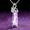 BELLA BOX Heißer Verkauf Lila Amethyst Geometrie Wunderschöne Anhänger Halsketten Für Frauen Charme Hochzeit Engagement Feine Luxus Schmuck Neue Trendy