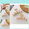 Elegant Floral Hair Claw Clip For Women In Transparent And Pure White Colors