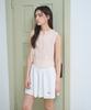 Poeteuseoul Vintage Frill Sleeveless Blouse_Red