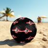 SIZE 5 Atlas Football Club (Black & Red Background) Soccer Ball Colorful All Ages Machine Stitched PVC Competition Ready Durable High-Bounce