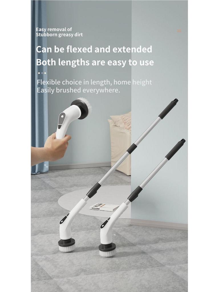 Dual-Use Electric Cleaning Brush for Kitchen & Bathroom