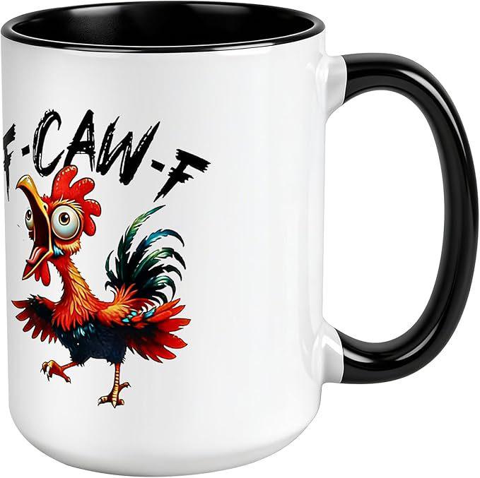 Cross Rooster Ceramic Mug - New Chicken Design for Halloween