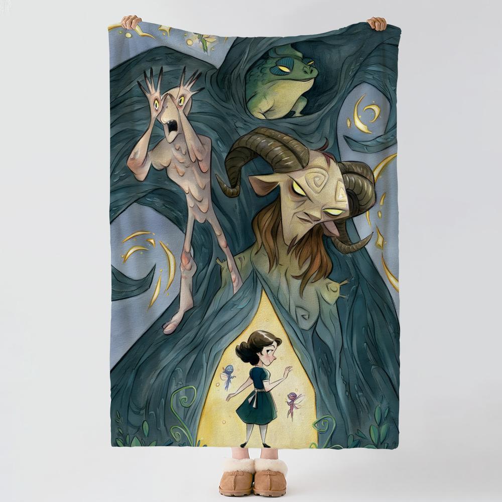 Movie P-Pans Labyrinth-h Throw Thick Comfort Flannel Quilt, Multi-scene Use Indoor Outdoor Daily Nap