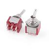 Uxcell Toggle Switch, Toggle Open/Close, 2A/250VAC Voltage Current, ON/ON, 2 Positions, DPDT, 2 Pack