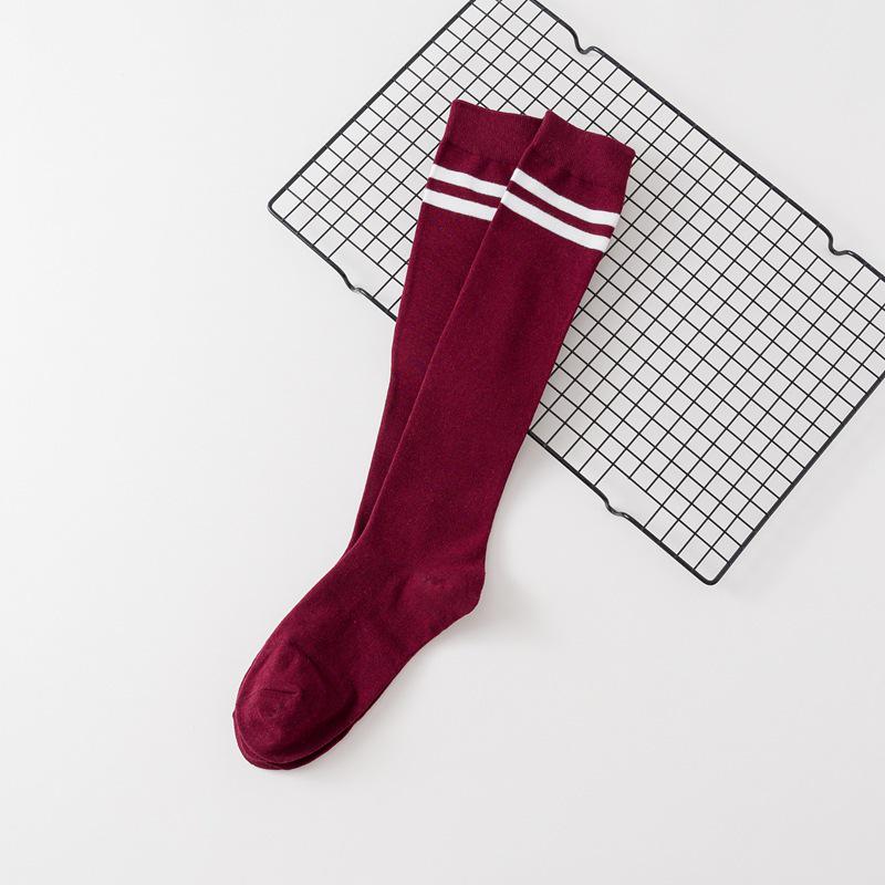 

Женские длинные носки выше колена с двумя перемычками в студенческом стиле для весны и осени One Size