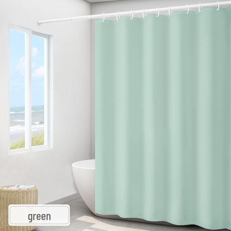 

Утолщенная водонепроницаемая полиэстеровая шторка для душа - Защищенная от плесени однотонная для ванных комнат и отелей 240x200cm