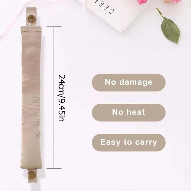 4PCS Satin Hair Curler Roller for Heatless Hair Curls Hair Caps Curling Rod Set