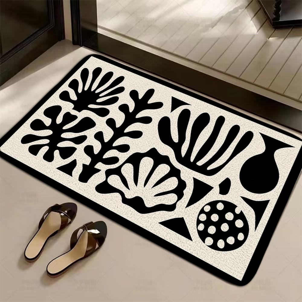 Entrance Doormat Minimalist Style Light Colored Rug Home Decoration Living Room Bathroom Floor Mat Kitchen Anti Slip Carpet