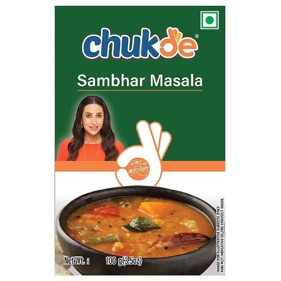 Chukde - Pav Bhaji Masala 100 g, Sambhar Masala 100 g & Sabji Masala 100 g - Gemischte Pulvergewürze für köstliche Mahlzeiten - Kombipackung