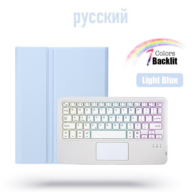 Bluetooth Touchpad Backlit Keyboard Case For Samsung Galaxy Tab S6 Lite 10.4 P610 P615 With Pen Slot Tablet TPU Protective Cover
