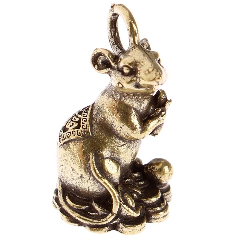 2020  Year Gift Lucky Mouse Rat Year Desk Decor Copper Wealth Rats Figurines