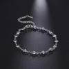 Stainless Steel Gold Chain Bracelet Heart Beaded Couple Bracelets Wrist Jewelry Gift for Women Men