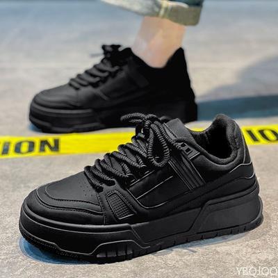 Fashion Men's Autumn New Breathable Simple Comfortable Shoes Niche Design Versatile Sports Thick Soled Casual Non Slip Board Shoes