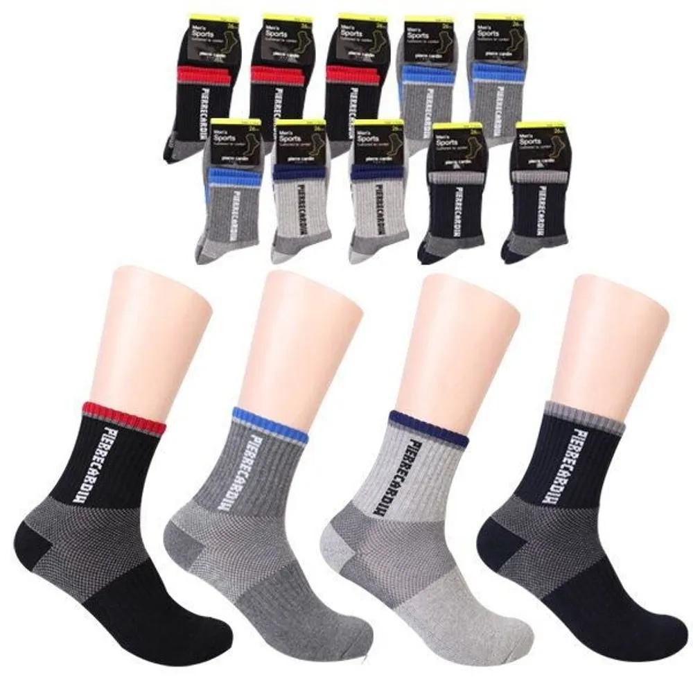 [Pierre Cardin] Men s Sports Pile Socks Polka Dot Pile Mid-Calf Socks, 10 Colors 26