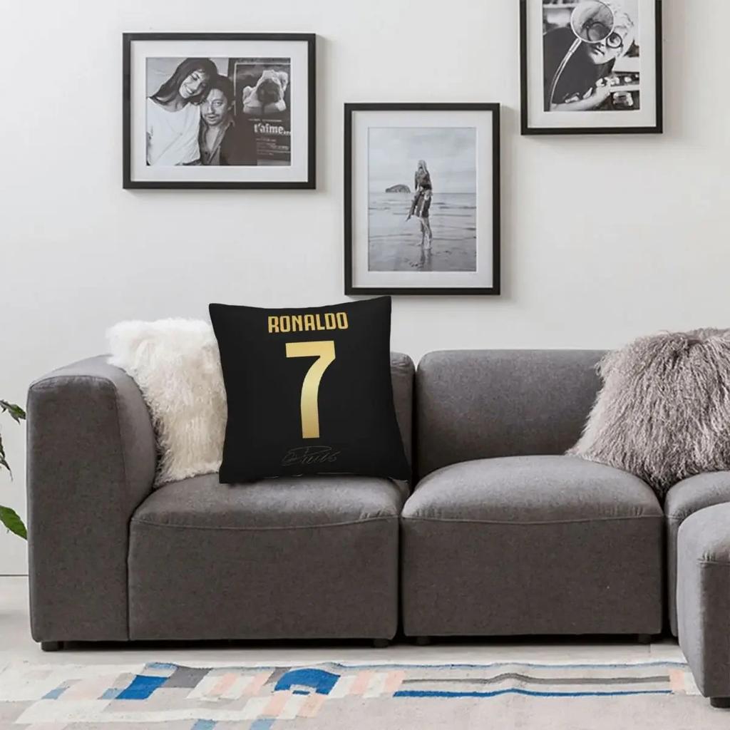 Cr7 Cristiano Ronaldo Pillowcase Polyester Linen Velvet Printed Zip Decor Pillow Case Sofa Seater Cushion Cover