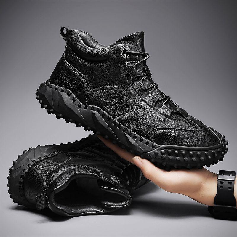 Мужские кожаные ботинки martin, высокие хлопковые ботинки 39