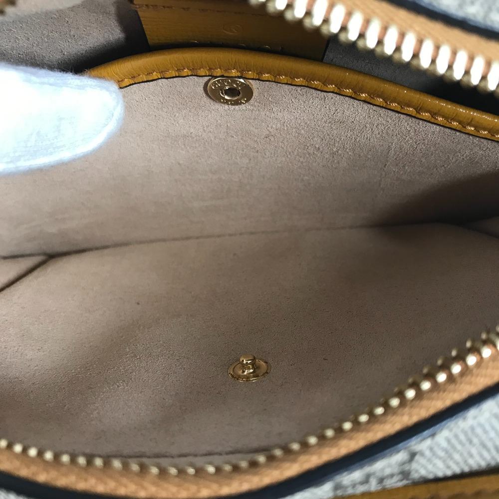 GUCCI 625764 GG Supreme GG logo Clutch bag pouch with handle Beige/Yellow Unused