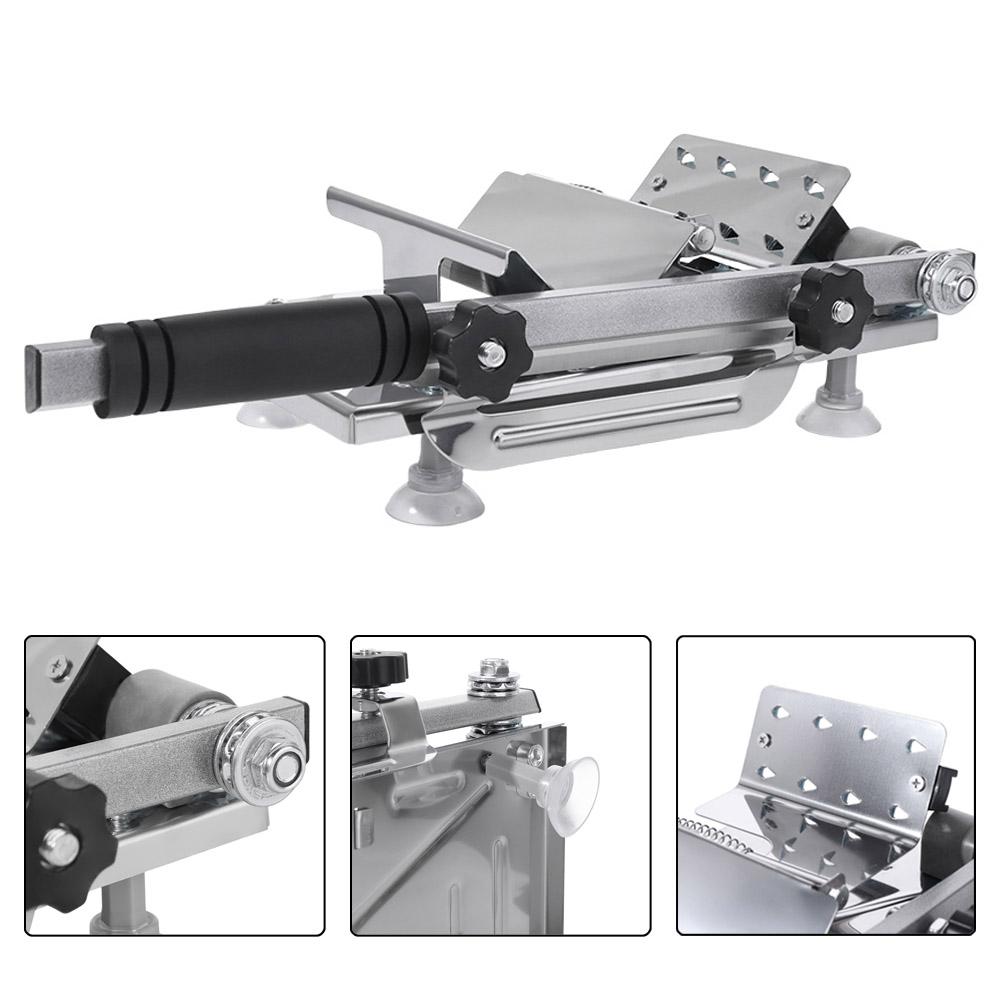 Stainless Steel Meat Slicer Manual Spring Design Meat Cutter Rust-proof Anti-slip Sucker Food Slicing Machine Hot Pot