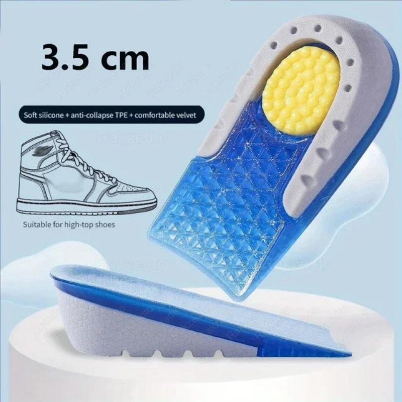 

Премиальные гелевые стельки из ТПЭ для увеличения роста, полустельки для мужчин и женщин, удобные силиконовые гелевые невидимые подпяточники 1-3 см, поддержка подошвы