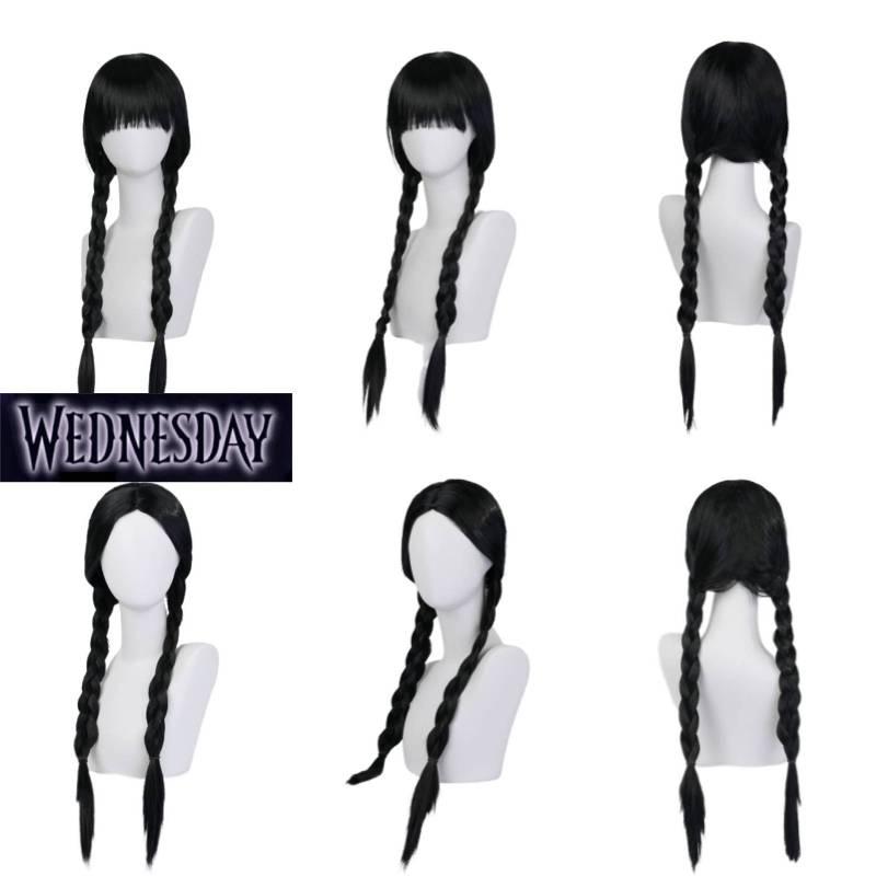 Long Black Cosplay Wig With Straight Hair For Women 65-70cm Length