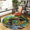 1PC bridge flowers Office Round Area Rug, Under Office Chairs Bedroom Living Room Home Decor, Carpet for Office -1110031