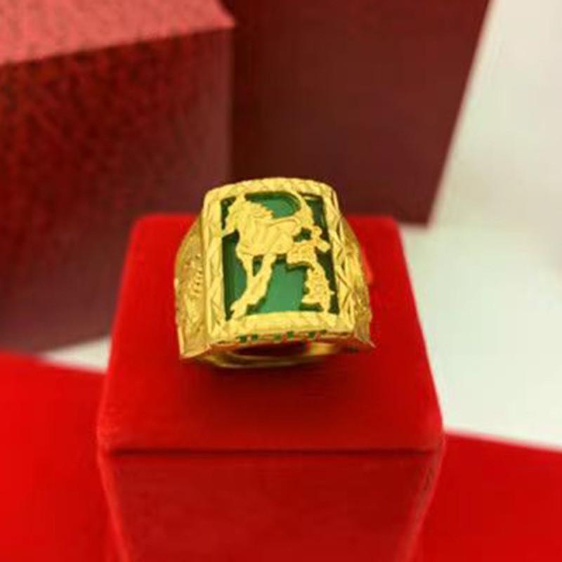 Distinctive Brass Goldplated Open Ring Embellished With Elegant Gemstone For Fashion Lovers