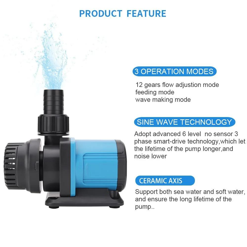 Fish Tank Variable Frequency Adjustable Submersible Pump Pond Large Flow Silent Circulation Pump High Power Pumping Filter Pump