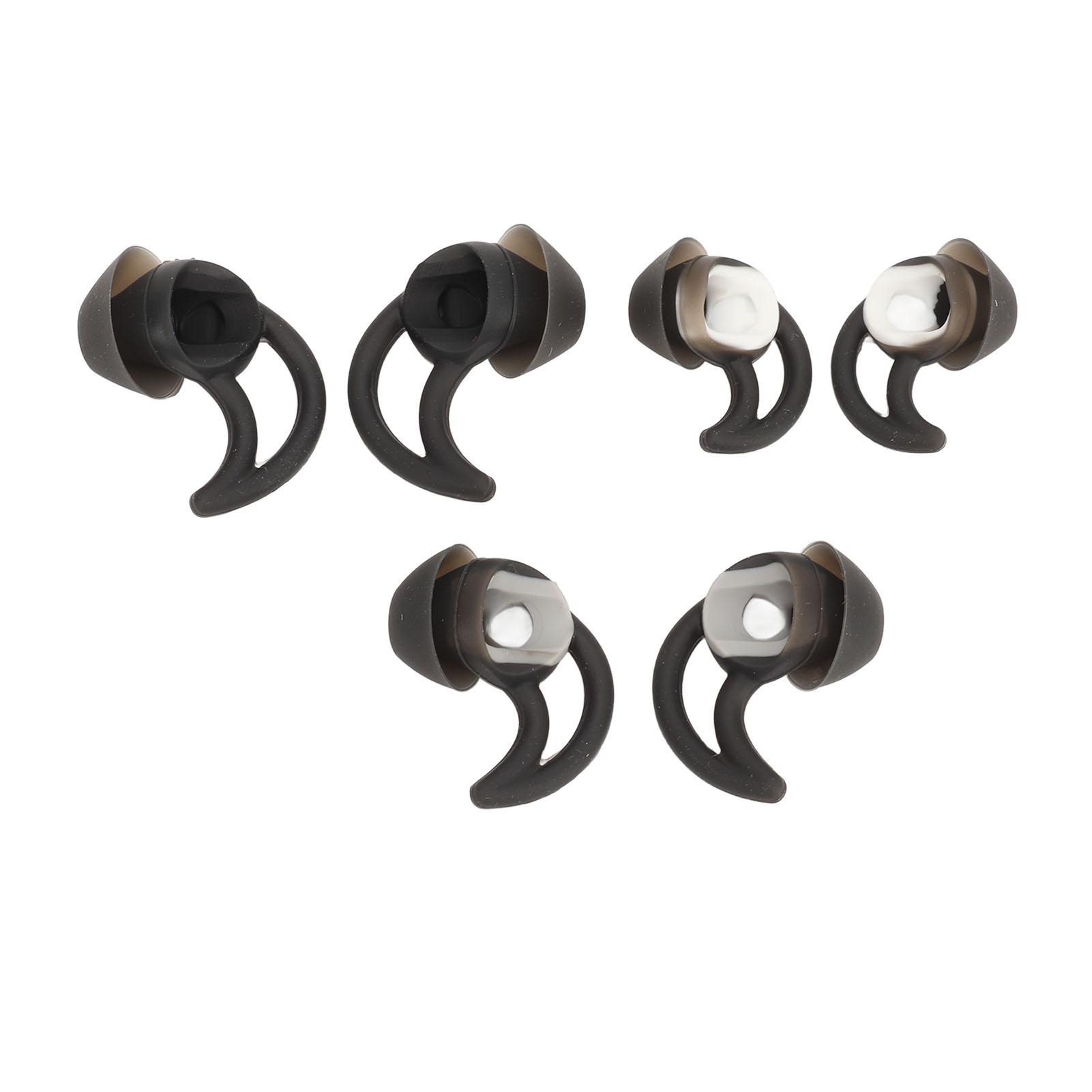 

3 пары S M L сменных силиконовых насадок для наушников Мягкие удобные силиконовые насадки для наушников QC20 QC30 IE2 IE3 SIE2i чёрный