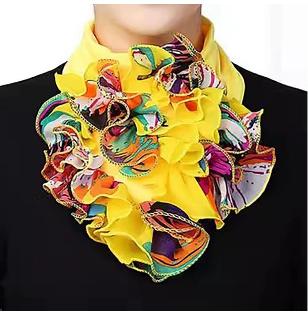 

Шарф в стиле колор-блок: Женский теплый шарф-воротник «Четыре сезона» с цветочным узором – Модный корейский стиль, универсальный воротник. жёлтый