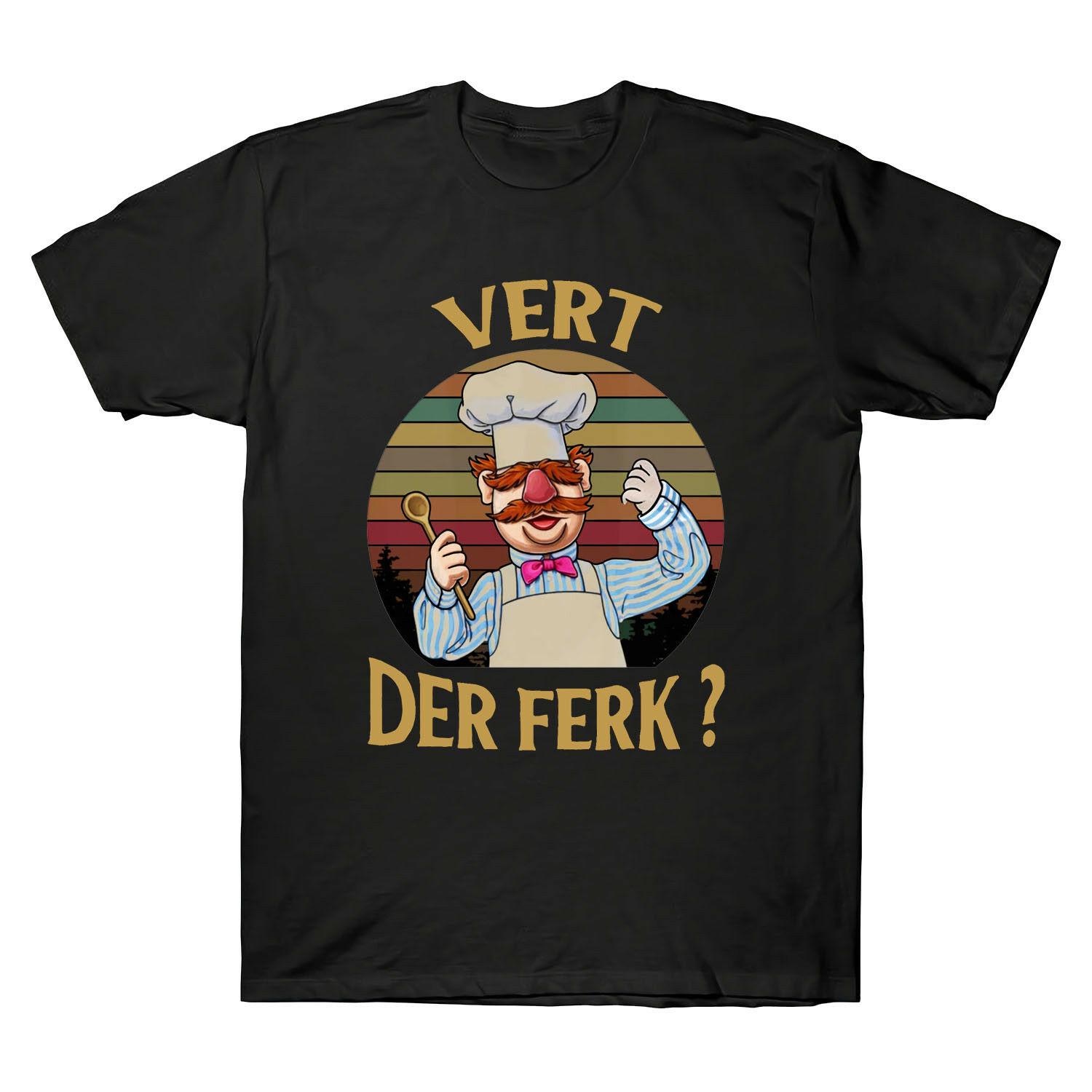 

Swedish Chef Vert Der Ferk Sunset Vintage Retro Men s T Shirt Cotton Tee Print Harajuku Tops Men Short Sleeve Summer Men s Tees S разноцветный