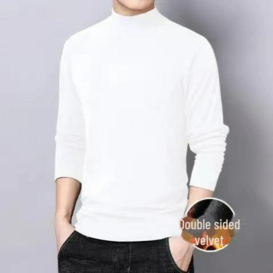 

Мужская немецкая бархатная футболка с длинным рукавом и полувысоким воротником на осень/зиму 5XL