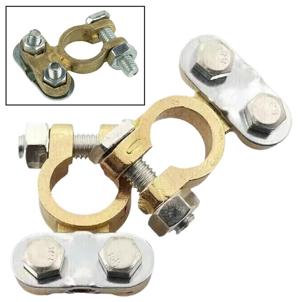 2x 12V Battery Terminals Connectors Car Cable Connector Battery Bornes Main Post Clamp Terminal Tractor Truck Battery Terminal