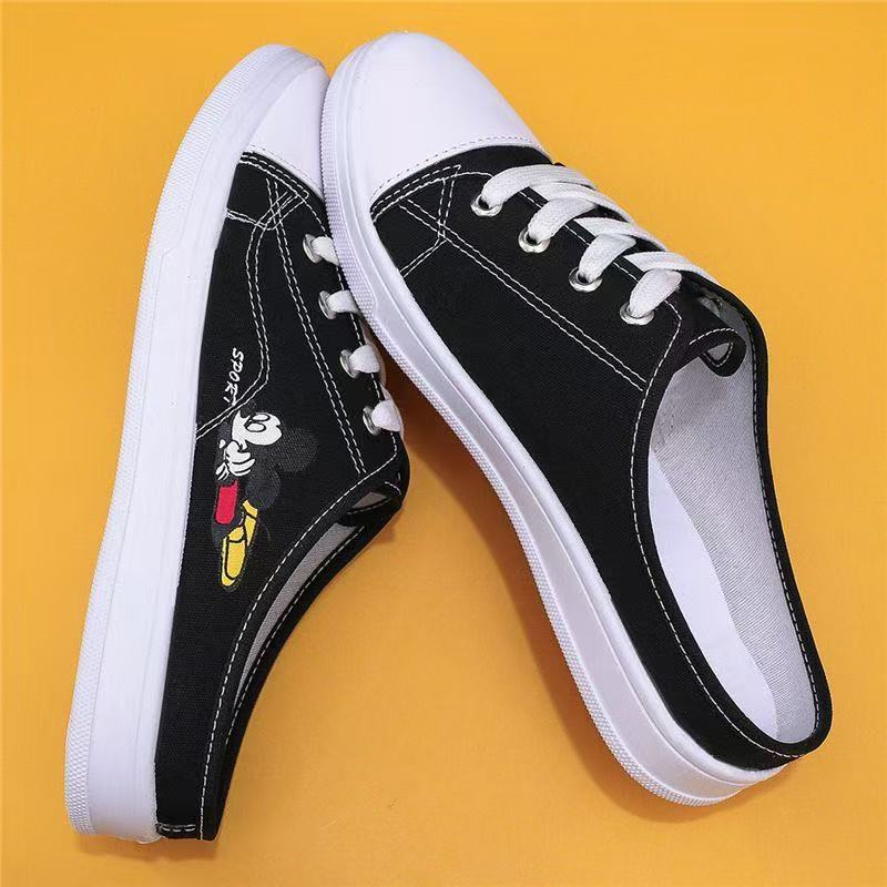 New low-top canvas shoes female student flat casual shoes sports casual board shoes lazy little white shoes