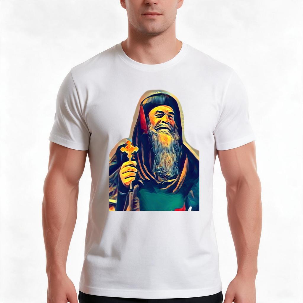 Pope Kyrillous Tshirt Summer Casual Cotton Tee Oversized Streetwear Tops Vintage Graphic Print Loose Fit Short Sleeve