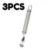 Stainless steel orange peel remover - citrus fruit peeling tool for kitchen use - peel and core remover set of 1/3 pieces 3