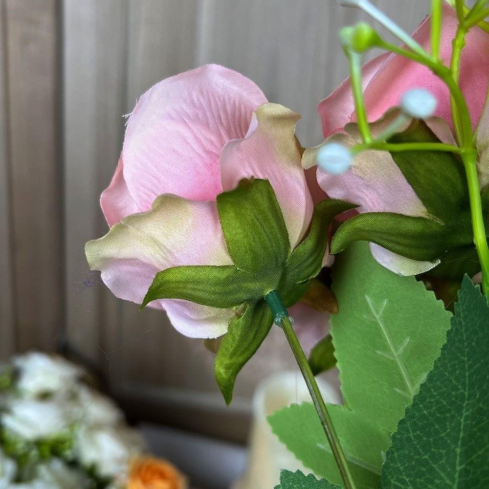 7 Heads Real Happy Imperial Rose Flower Mini 9 Colors Valentine's Day Flowers Photography Photo Gift Rose Flowers Decorative