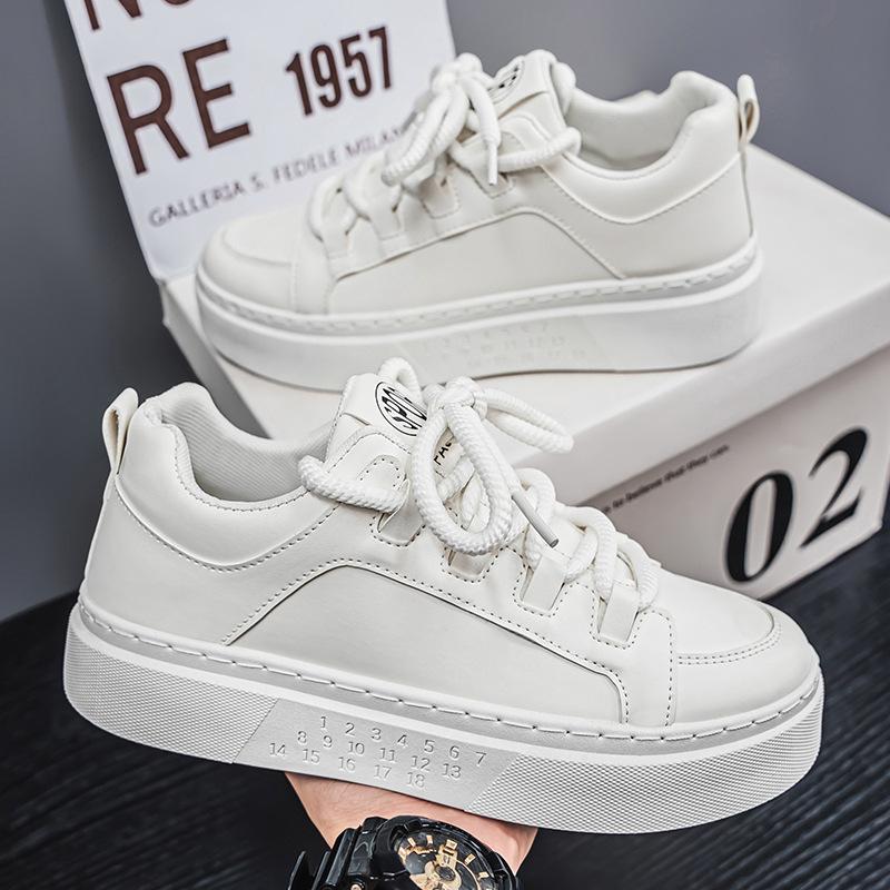2025 spring men's shoes new breathable little white shoes men's trendy versatile platform sports shoes casual board shoes men