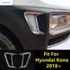 Car Turning Lights Lamps Frame Decorative Sequ Cover Trim For Hyundai Kona 2018   ABS Chrome Accessories Exterior