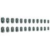 24Pieces Oval Fake Nail Split Stripes Pattern 3D Textured Tips Crystal Embellishments Easy DIY Application
